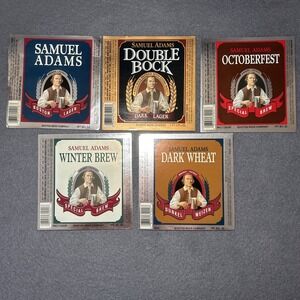 Sam Adams Boston Lager Beer Bottle Labels Lot of 32 Variety Collectible Homebrew